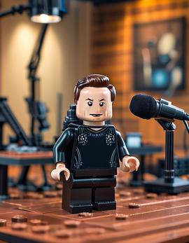 Elon Musk as a figure built with Lego® bricks during podcast appearance.